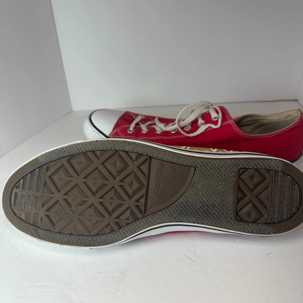 Converse Chuck Taylor All Star Low Top San Francisco 49ers Custom Red Mens Shoes - Picture 15 of 16